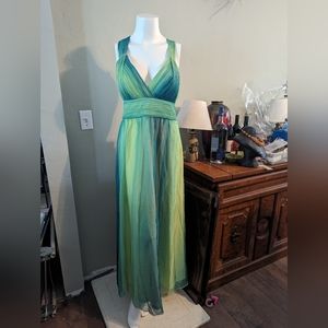 Nwt Ever After Green Chiffon Dress sleeveless jeweled Size 12